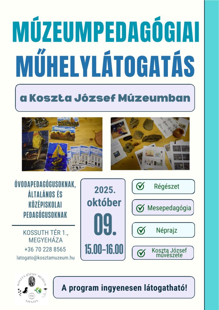 múzeumpedagógiai műhelylátogatás plakátja